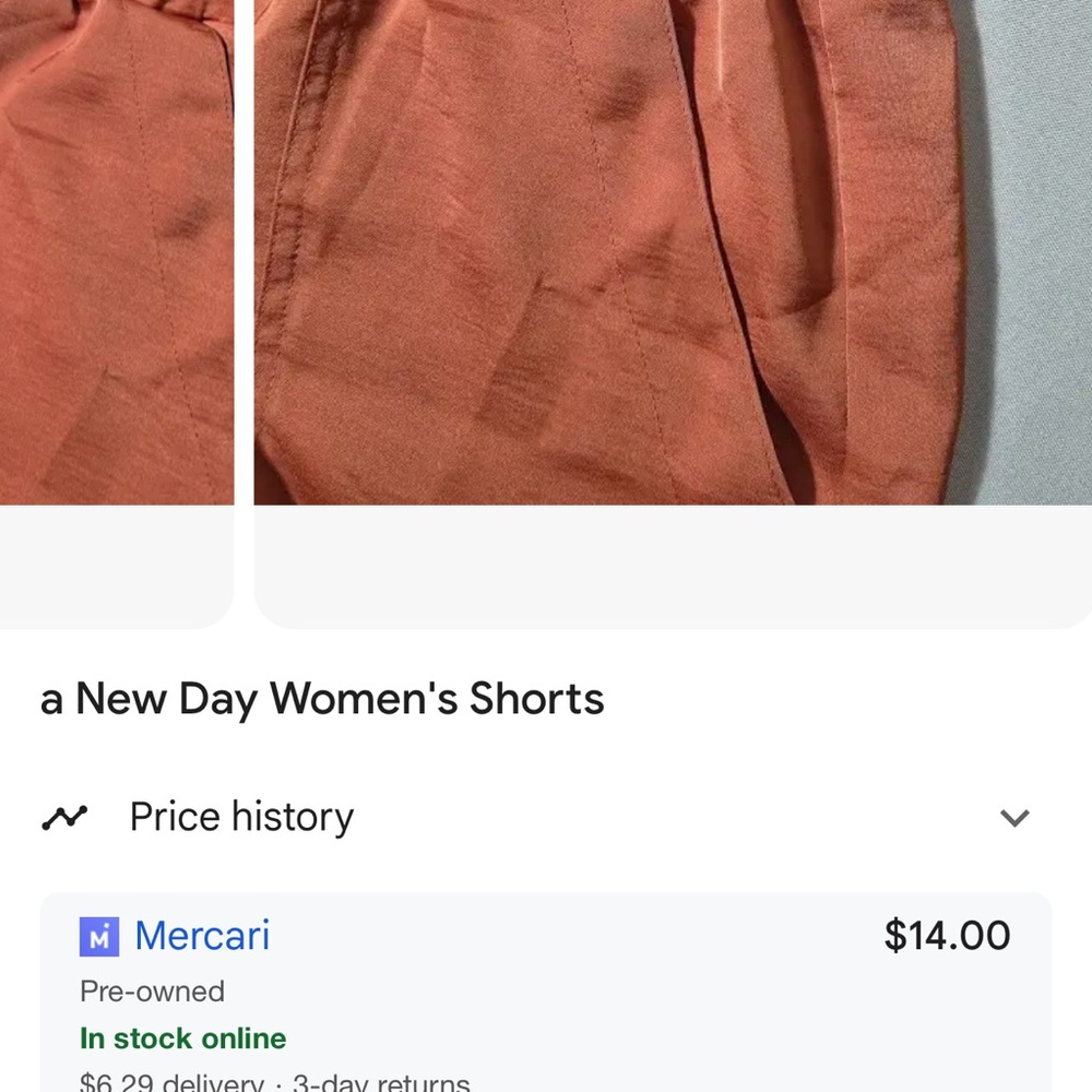 A New Day Women's Satin High Rise Pull On Shorts XL Orange Stretchy W Pockets - Picture 12 of 12